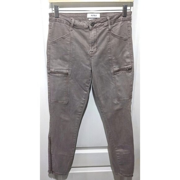 Pistola | Hunter Skinny Cargo Jean in Woodrose - Picture 4 of 12